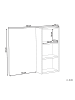 Beliani Bad-Spiegelschrank JOINVILLE in Weiß - (W) 60 x (H) 54 x (L) 14 cm