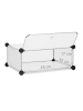 relaxdays Schuhschrank in Transparent - (B)49 x (H)107 x (T)37 cm