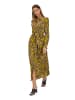 Betty Barclay Hemdblusenkleid mit Bindegürtel in Brown/Yellow