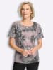 Sieh an! Kurzarm-Shirt in rosé-steingrau-bedruckt