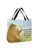 Mr. & Mrs. Panda Tasche Bär Seifenblasen Design mit Spruch in Weiß