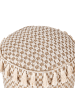 Beliani Pouf PIRAK in Beige - (W) 50 x (H) 35 x (L) 50 cm