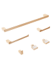 Beliani 6-tlg Badaccessoires Set TUMACO in Gold