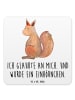 Mr. & Mrs. Panda Gläseruntersetzer Einhorn Glauben mit Spruch in Weiß