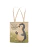 Mr. & Mrs. Panda Tote Bag Pinguin Marienkäfer Design mit Spruch in Weiß