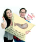 Mr. & Mrs. Panda Kuschelkissen 40x40 Sommerchaos mit Spruch in Gelb Pastell
