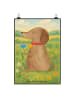 Mr. & Mrs. Panda Poster Hund Blume Design ohne Spruch in Weiß
