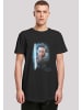 F4NT4STIC Long Cut T-Shirt 'Star Wars Last Jedi Rey Brushed' in schwarz