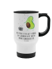 Mr. & Mrs. Panda Kaffeebecher Avocado Tanzen mit Spruch in Weiß