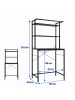 relaxdays Waschmaschinenschrank in Schwarz - (B)66 x (H)161 x (T)40 cm