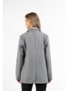 DreiMaster Damen Langer Blazer Aus Wollgemisch in Grau Melange