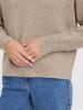 Vero Moda V-Ausschnitt Feinstrick Pullover Langarm Sweater VMDOFFY in Braun