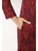 Aniston CASUAL A-Linien-Kleid in dunkelrot-rot-weinrot