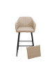 MCW 2er-Set Barhocker H93, Kunstleder taupe-beige