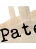 Mr. & Mrs. Panda Tragetasche Patenonkel Geschenk mit Spruch in Creme