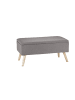relaxdays Sitzbank in Hellgrau - (B)79,5x (H)39,5 x (T)39,5 cm