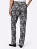 Sieh an! Freizeithose in schwarz-grau-bedruckt