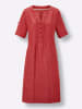creation L Leinen-Kleid in rot-meliert