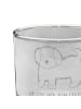 Mr. & Mrs. Panda Whiskey Glas Hund Flauschig mit Spruch in Transparent