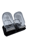 relaxdays 2 x Sprossenglas in Transparent/ Schwarz