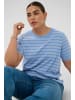 KAFFE curve T-Shirt kurzarm KCjilla Regular fit in Vista Blue/Chalk Stripes