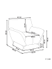 Beliani Sessel LAKENE in Beige/Schwarz - (W) 94 x (H) 88 x (L) 88 cm