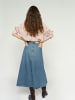 Mos Mosh MMLeala Denim Skirt in Mid Blue