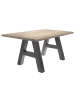 58 aufm Kessel ESSZIMMERTISCH Elia 4 200 x 100 x 75 Esstisch Graphit/Eiche Sägerau