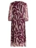 BETTY & CO Mesh-Kleid mit Print in Dark Red/Nature