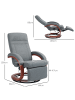 HOMCOM Relaxsessel in Grau 86L x 68B x 100H cm
