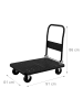 relaxdays Transportwagen in Schwarz - 300 kg