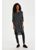 Kaffe Kleid KAmarana Regular fit in Black / Chalk Stripe