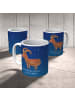 Mr. & Mrs. Panda Tasse Sternzeichen Steinbock mit Spruch in Sternenhimmel Blau
