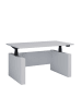 VCM  Schreibtisch höhenverstellbar Salia 140x80 in Weiß / Weiß