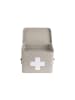 Present Time Erste Hilfe Kasten aus Metall in Beige, (B) 15,5 x (H) 16 x (L) 21,5 cm