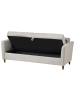 Beliani 3-Sitzer Sofa MARE in Grau/Braun - (W) 184 x (H) 88 x (L) 77 cm