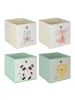 relaxdays 4 x Kinder Aufbewahrungsboxen "Tiere C" in Bunt - (B)30 x (H)30 x (T)30 cm