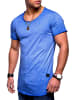 behype T-Shirt DUST in blau (wash)