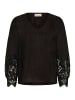 Cream Bluse langarm CRTina Relaxed fit in Pitch Black