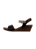 Enza Nucci Sandalen mit Keilabsatz und Riemen Schwarz