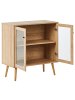 Beliani Vitrine ALBANY in Braun - (W) 80 x (H) 84 x (L) 40 cm