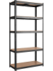 COSTWAY Lagerregal Schwerlastregal 5 Ebenen 75x30x150cm in Schwarz