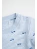 Coccodrillo Geripptes Langarm-Body in hellblau