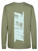 Petrol Industries Jersey T-Shirt mit Grafik Palmera in Grün