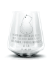 Mr. & Mrs. Panda Tumbler Glas Bär Schulterblick mit Spruch in Transparent