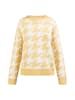 myMo Damen Strickpullover in Gelb Wollweiss