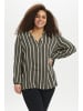 KAFFE curve Langarm-Bluse KCsida Regular fit in Grape Leaf/Chalk stripe