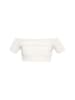 Swirly Damen Short-Top in Weiss