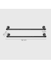 SONGMICS 2er-Set: Wand‑Kleiderstange Dalson in Schwarz - (B)30 x (H)7 x (T)92 cm