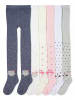 TupTam Mädchen Strickstrumpfhosen Bunt Gemustert 6er Pack in grau/weiß